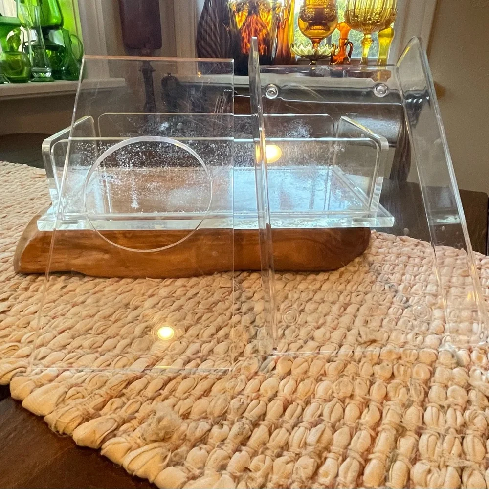 Lucite Acrylic Tissue Box Mid Century Modern Vintage